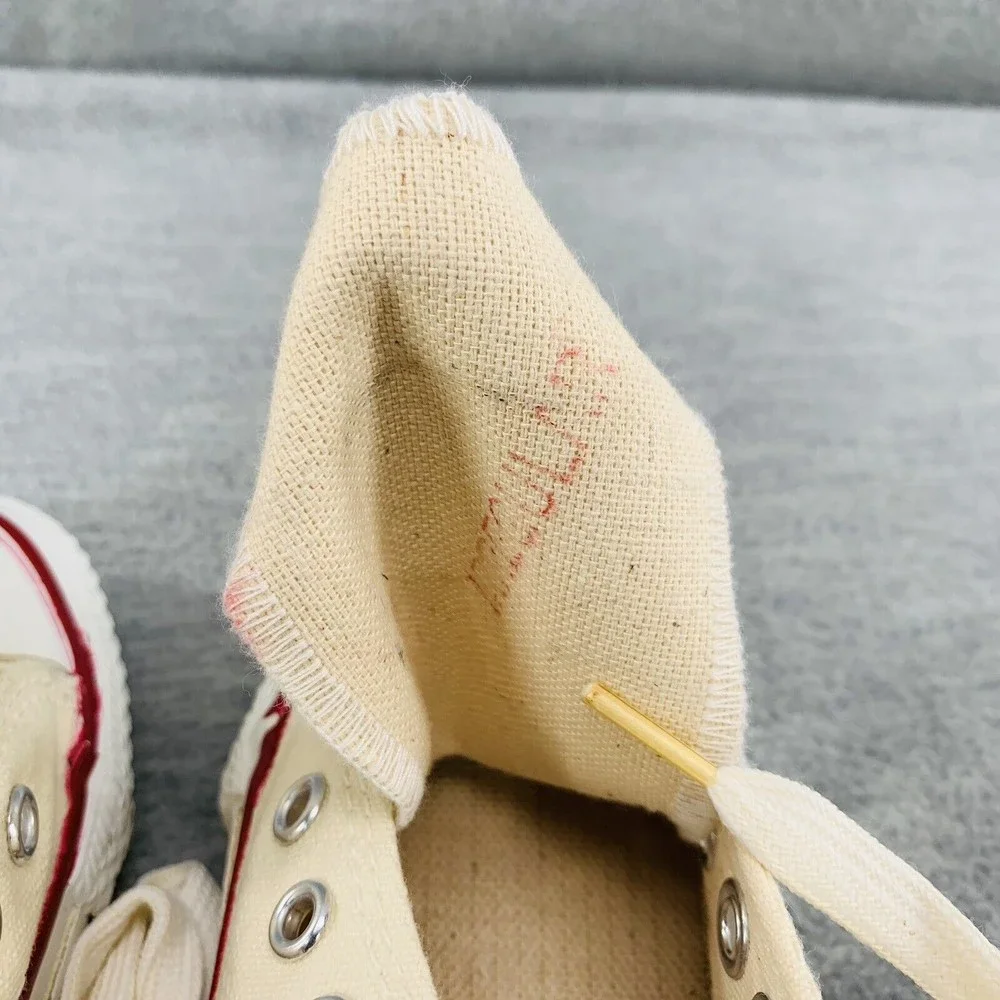 CONVERSE VINTAGE All Star - Youth Size 13.5 Cream Sneakers Chuck Taylor Low Top